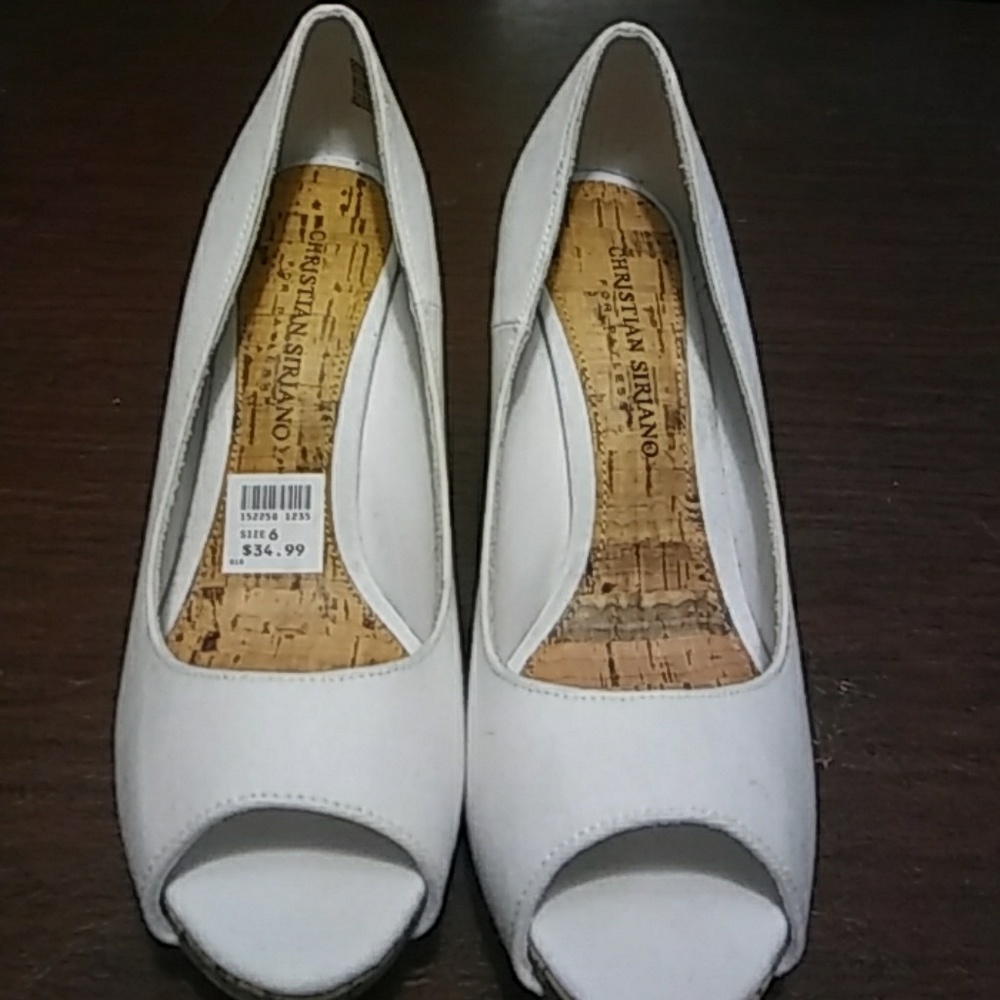 White Peep Toe Heels